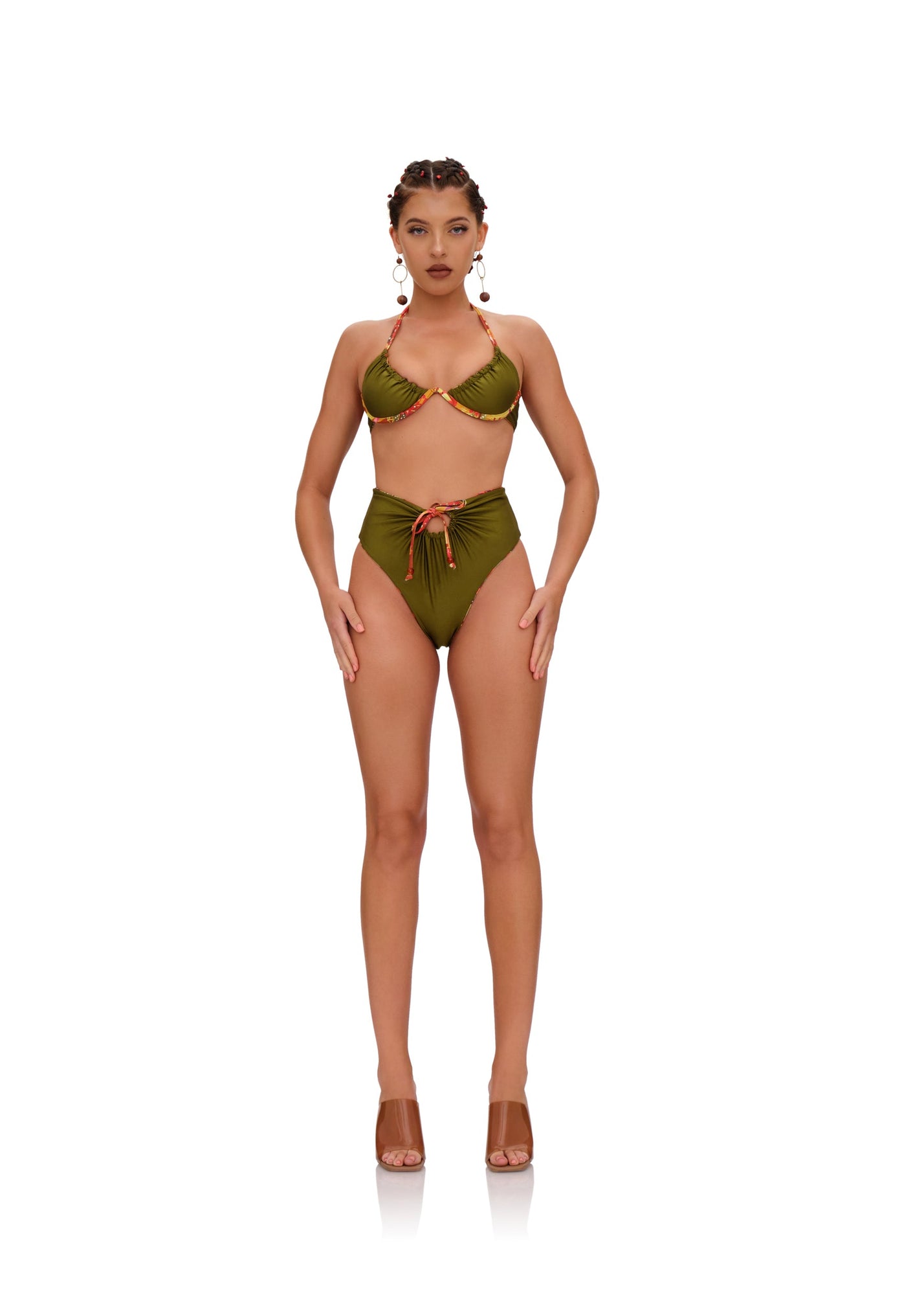 Uwa Reversible Bikini Top | Multi