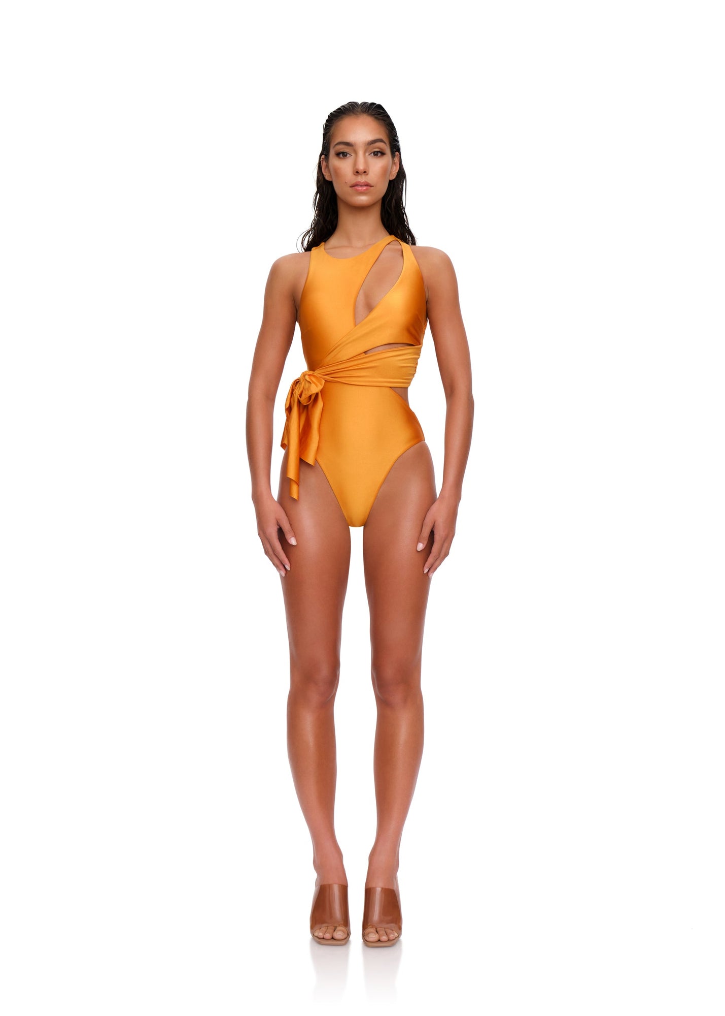 Lada One Piece Swimsuit | Sunset Gold