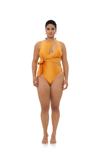 Lada One Piece Swimsuit | Sunset Gold