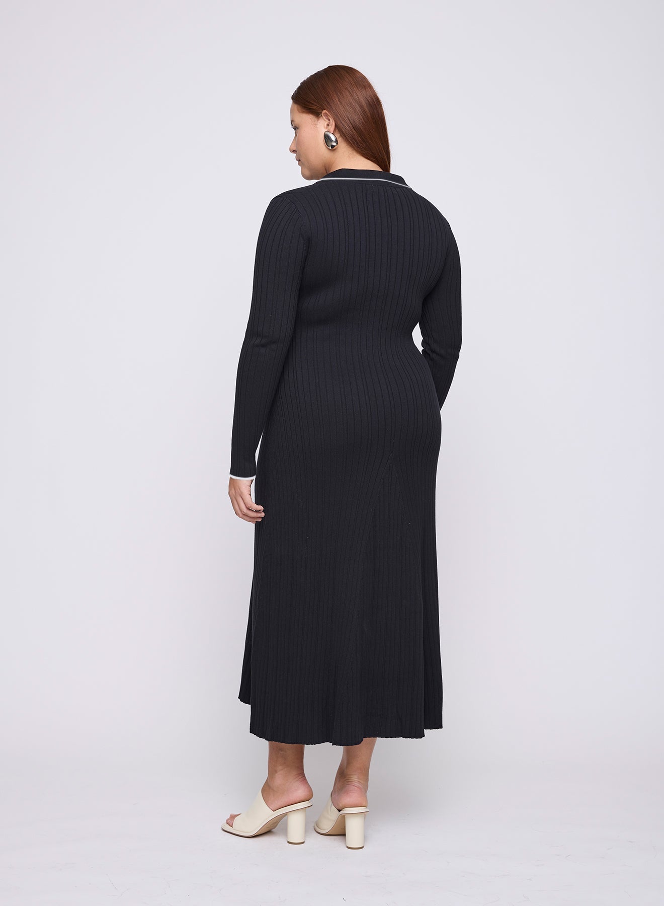 Angelina Dress | Raven W/ Silence Trim