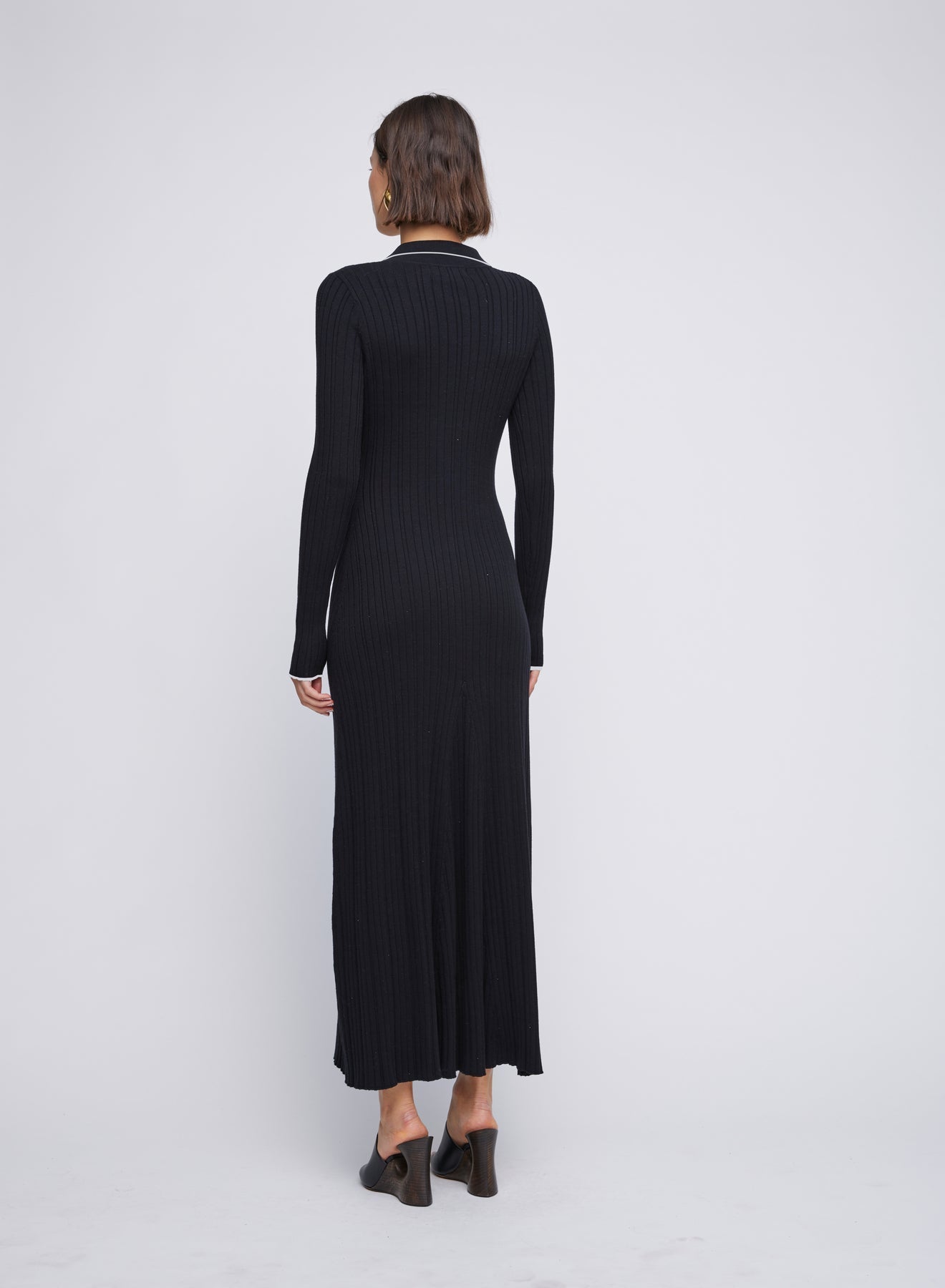 Angelina Dress | Raven W/ Silence Trim