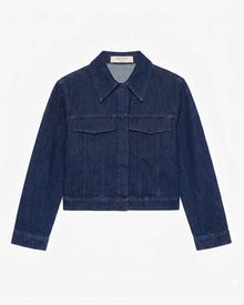 Cropped Denim Jacket | Dark Wash