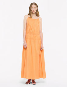 Women | Gathered Scoop Back Dress | Papaya