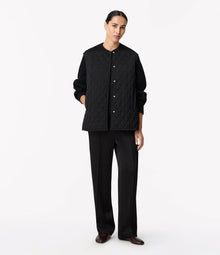 Another Tomorrow Satin Gilet in Black – Satin Women's Jacket