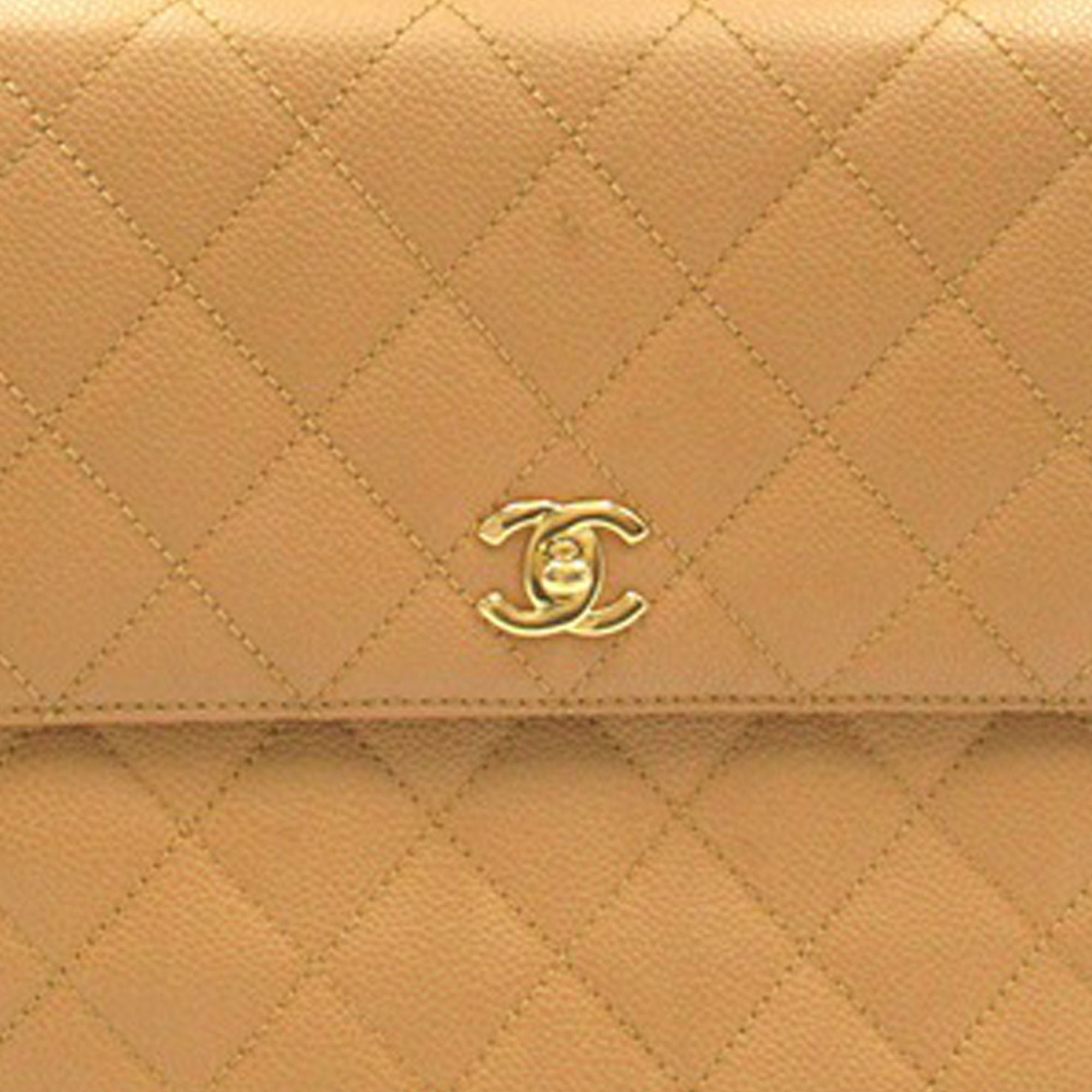 Chanel | Pre-Owned Caviar Kelly Top Handle Bag | Brown/Light Brown