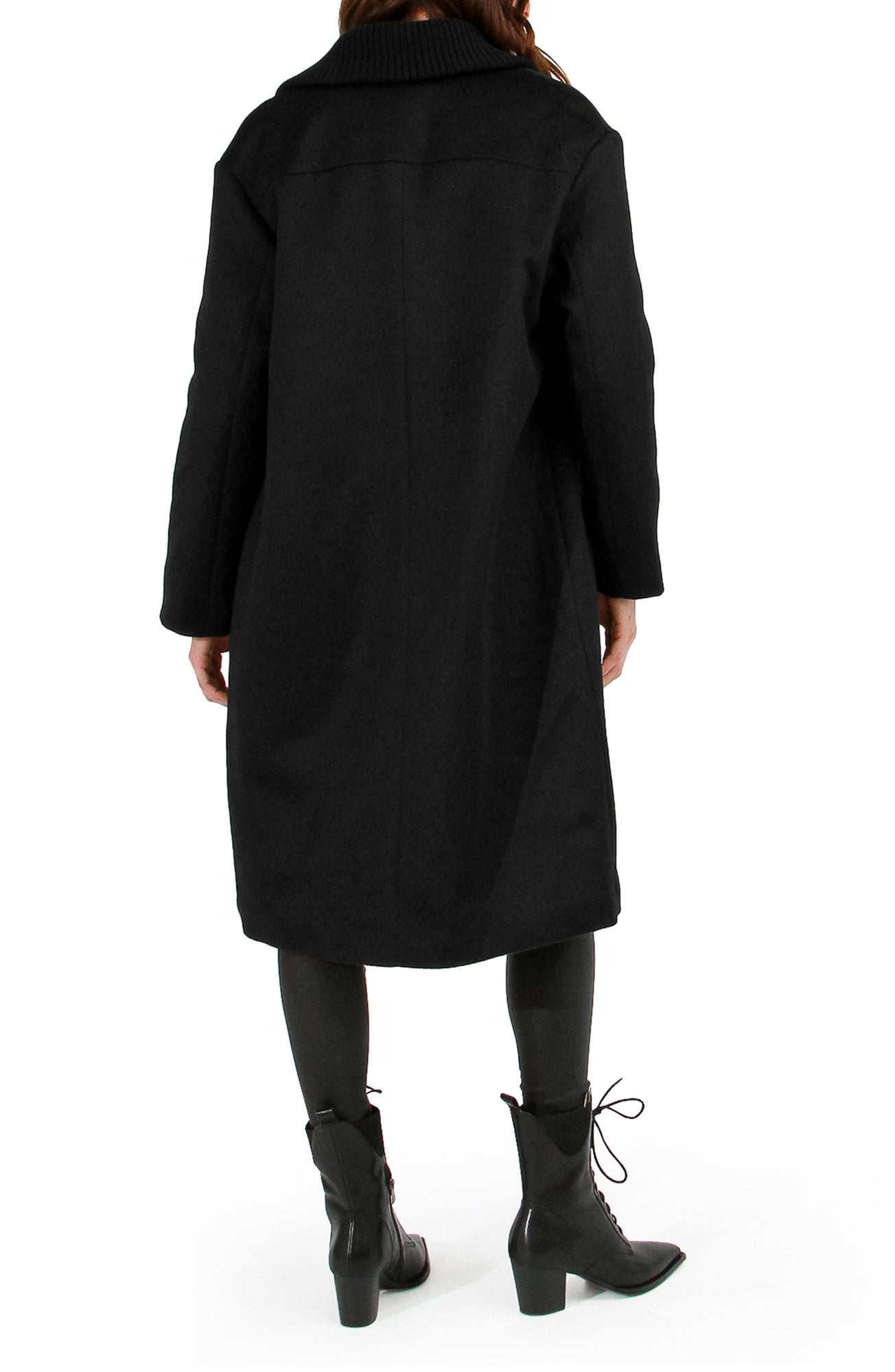 Women | After Party Wool Blend Qulited Lining Coat | Black