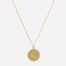 The Zodiac Medal Necklace Aquarius | Gold Vermeil