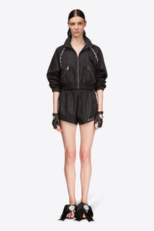 Crystal Trim Track Short | Black