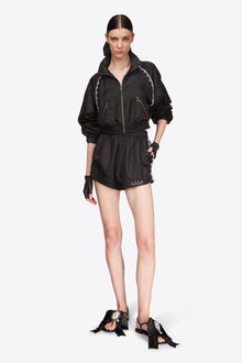 Crystal Trim Track Short | Black