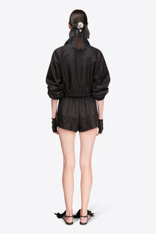 Crystal Trim Track Short | Black