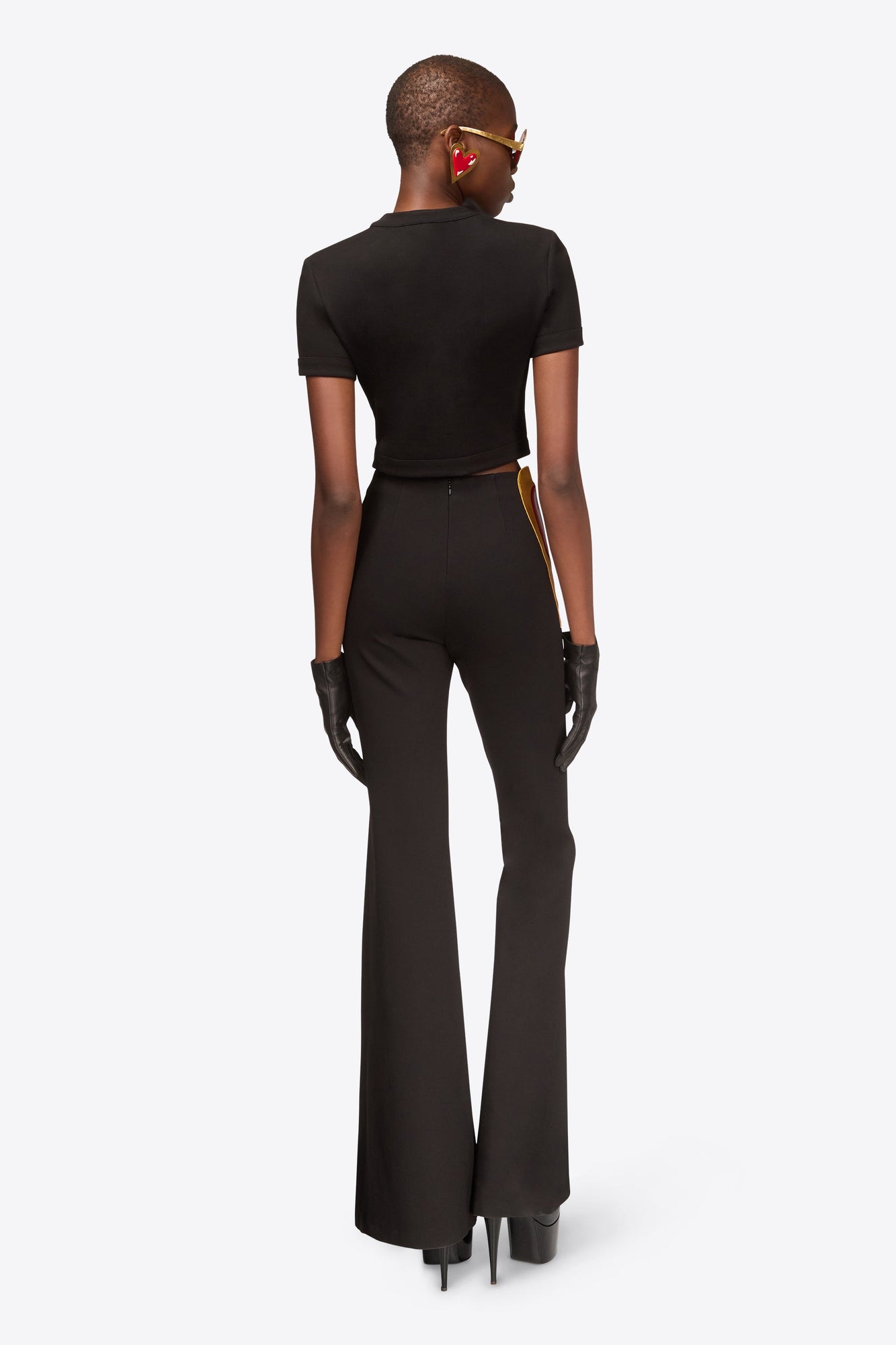 Colorblock Gem Cup T-Shirt | Black