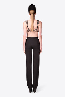 Crystal Brooch Trouser | Black