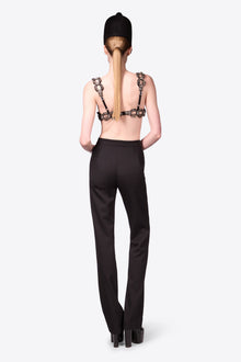 Crystal Brooch Trouser | Black