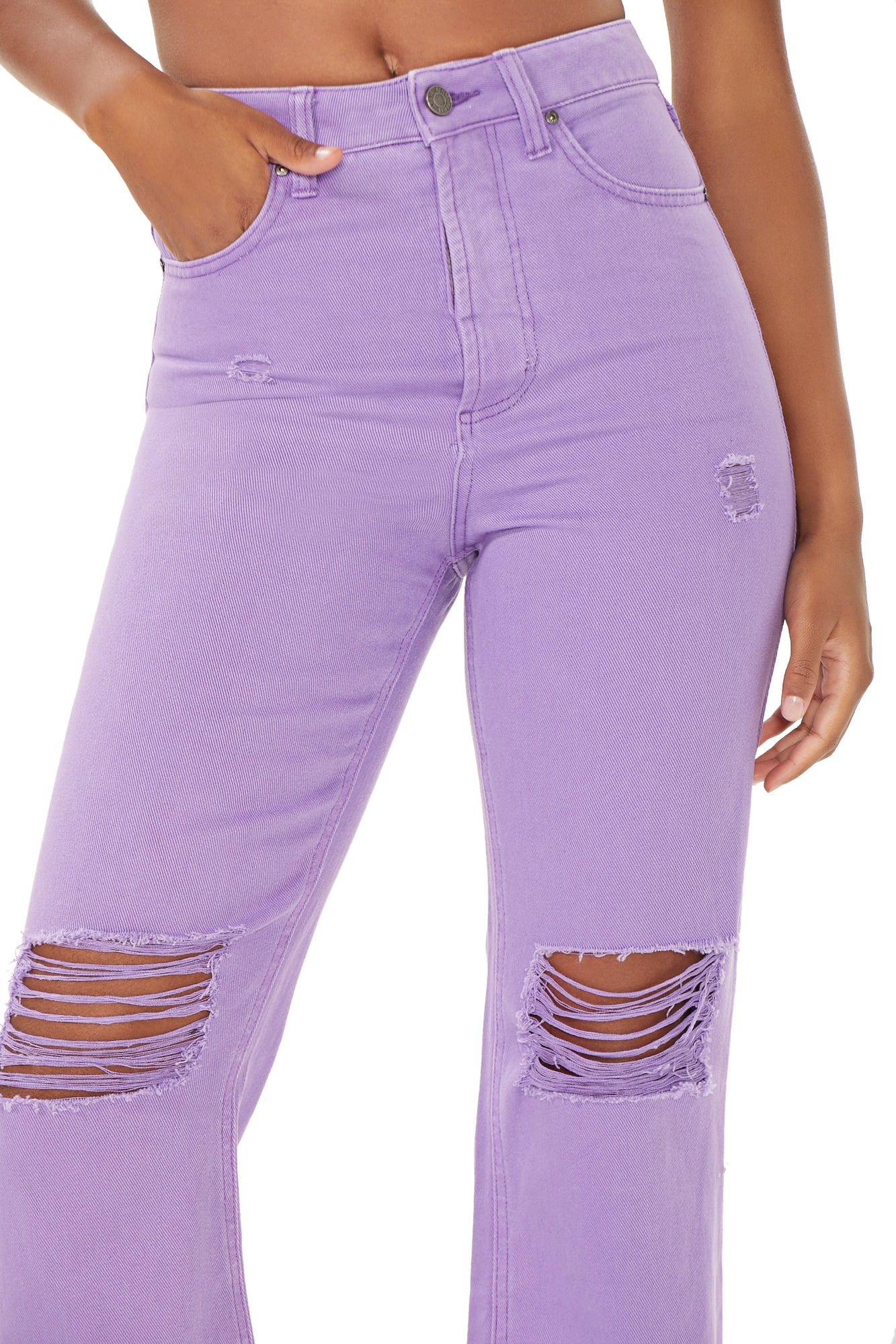 Oden Wide Leg Jeans | Deep Lavender