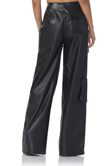 Maxwell Wide Leg Cargo Pants | Noir