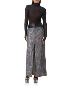 Easton Double Maxi Skirt | Top Gun Grey