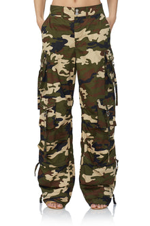 Pascal Baggy Cargo Pant | Woodland Camo