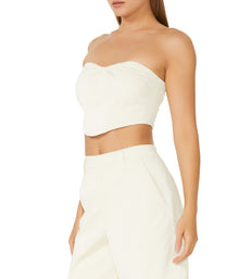 Sammie Bustier Top | Matte White