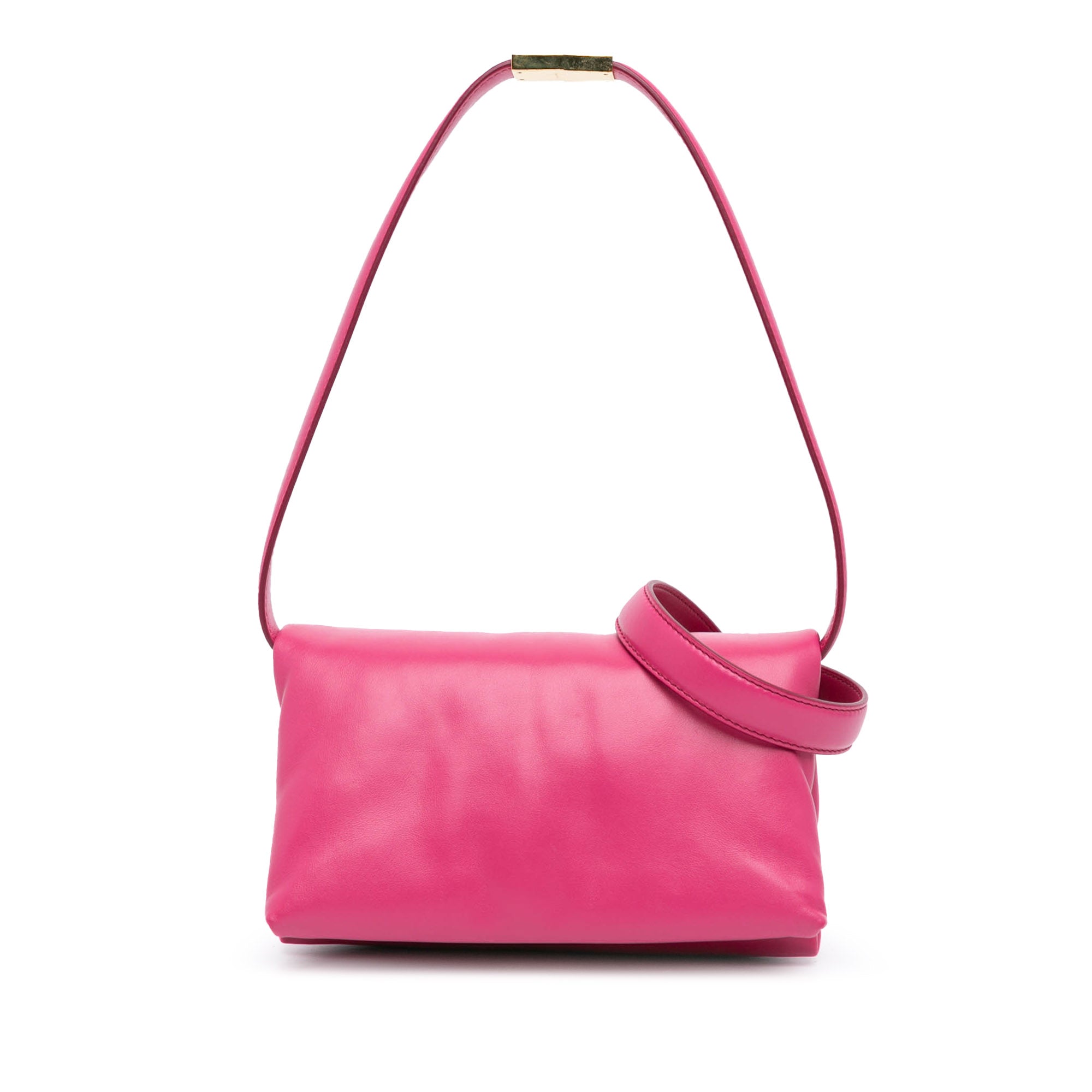 Marni | Pre-Owned Small Leather Prisma Crossbody | Pink/Hot Pink