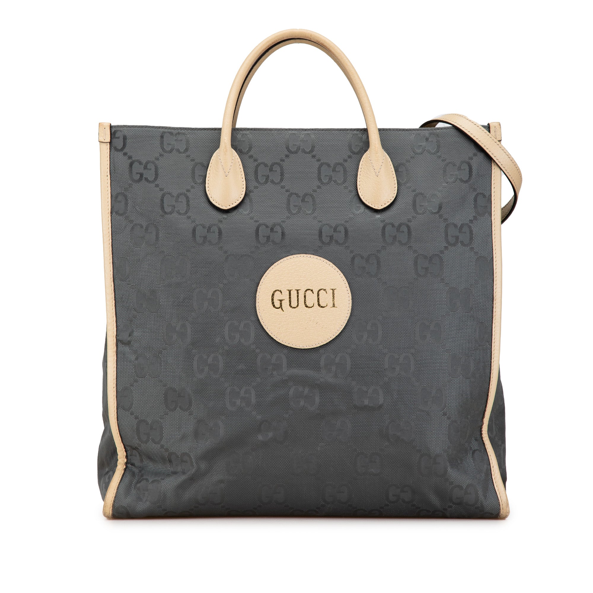 Gucci | Pre-Owned Medium GG Nylon Off the Grid Convertible Tote | Gray/Dark Gray