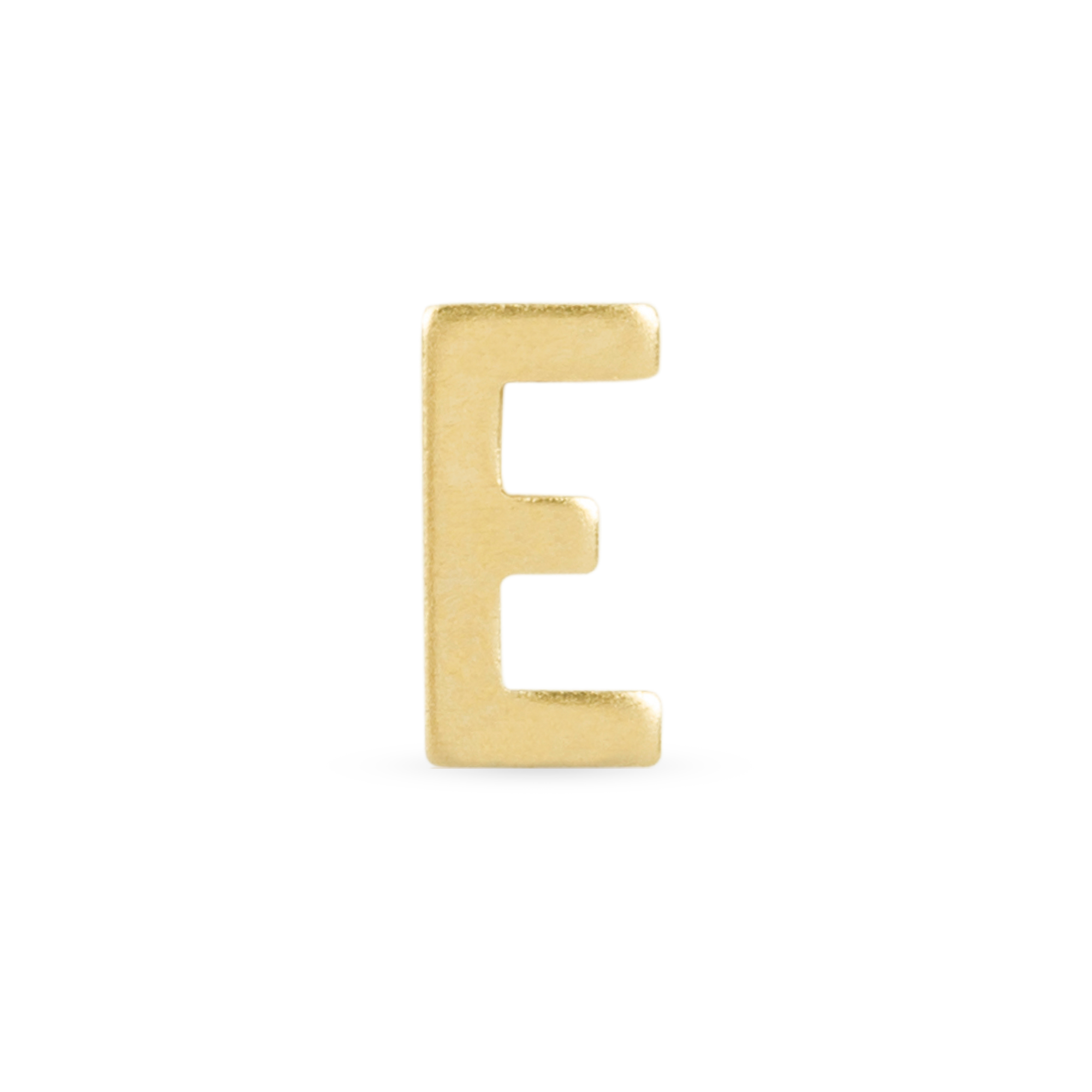 Stone and Strand 14K Yellow Gold Tiny Asymmetric Initial Necklace Front E Image