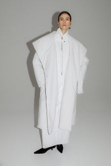 Another Tomorrow Wrap Puffer in Parchment – Cotton Women's Outerwear