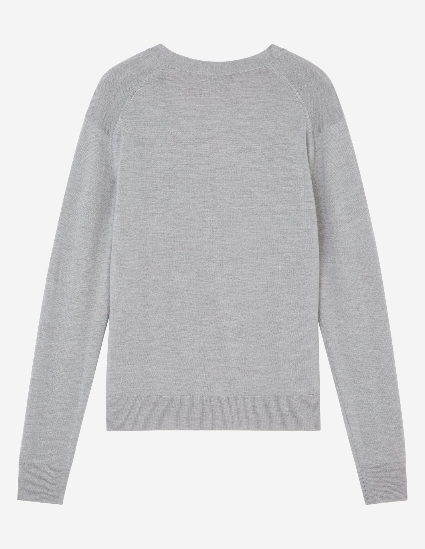 Unisex | Virgin Wool Classic Cardigan | Grey Melange
