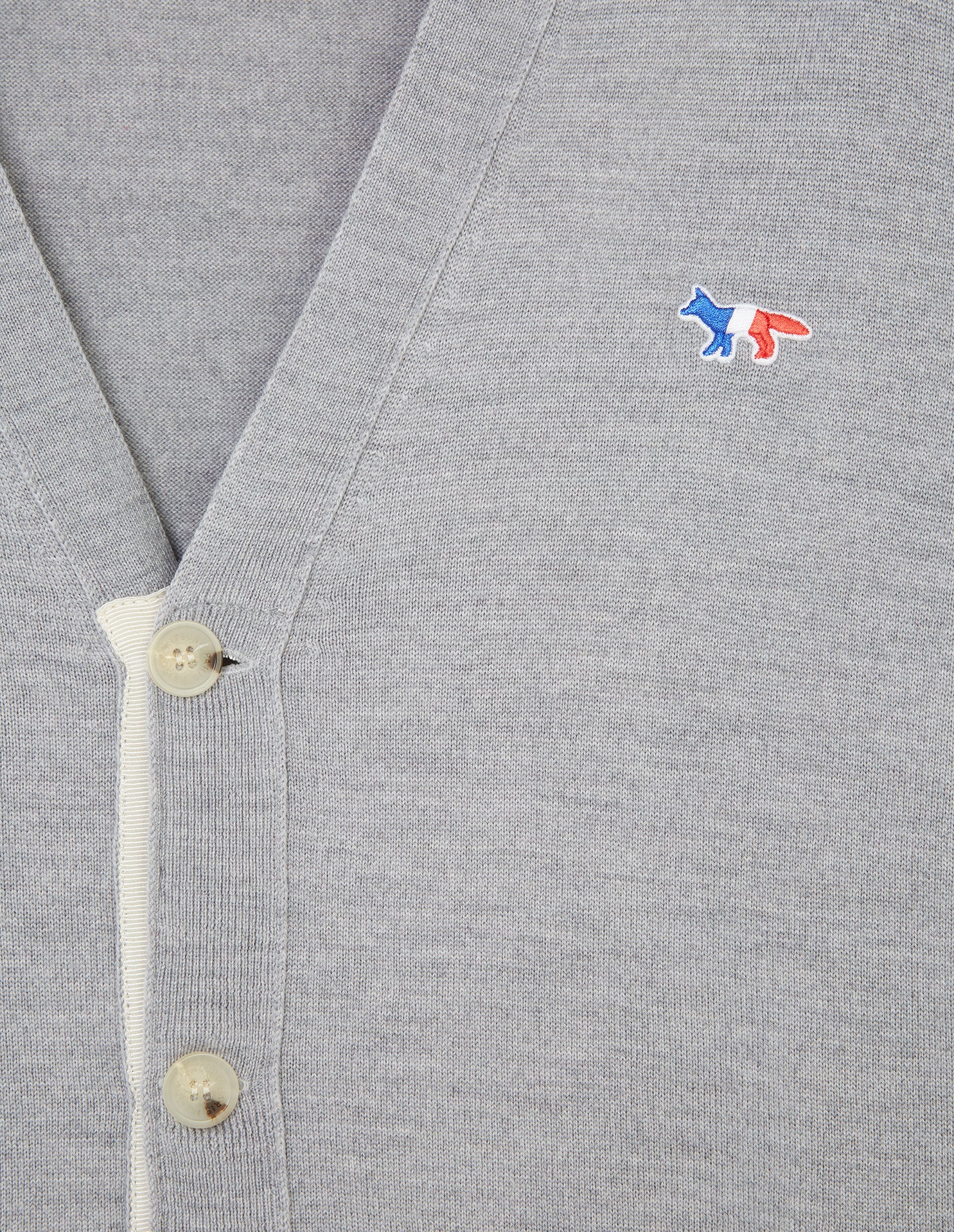 Unisex | Virgin Wool Classic Cardigan | Grey Melange