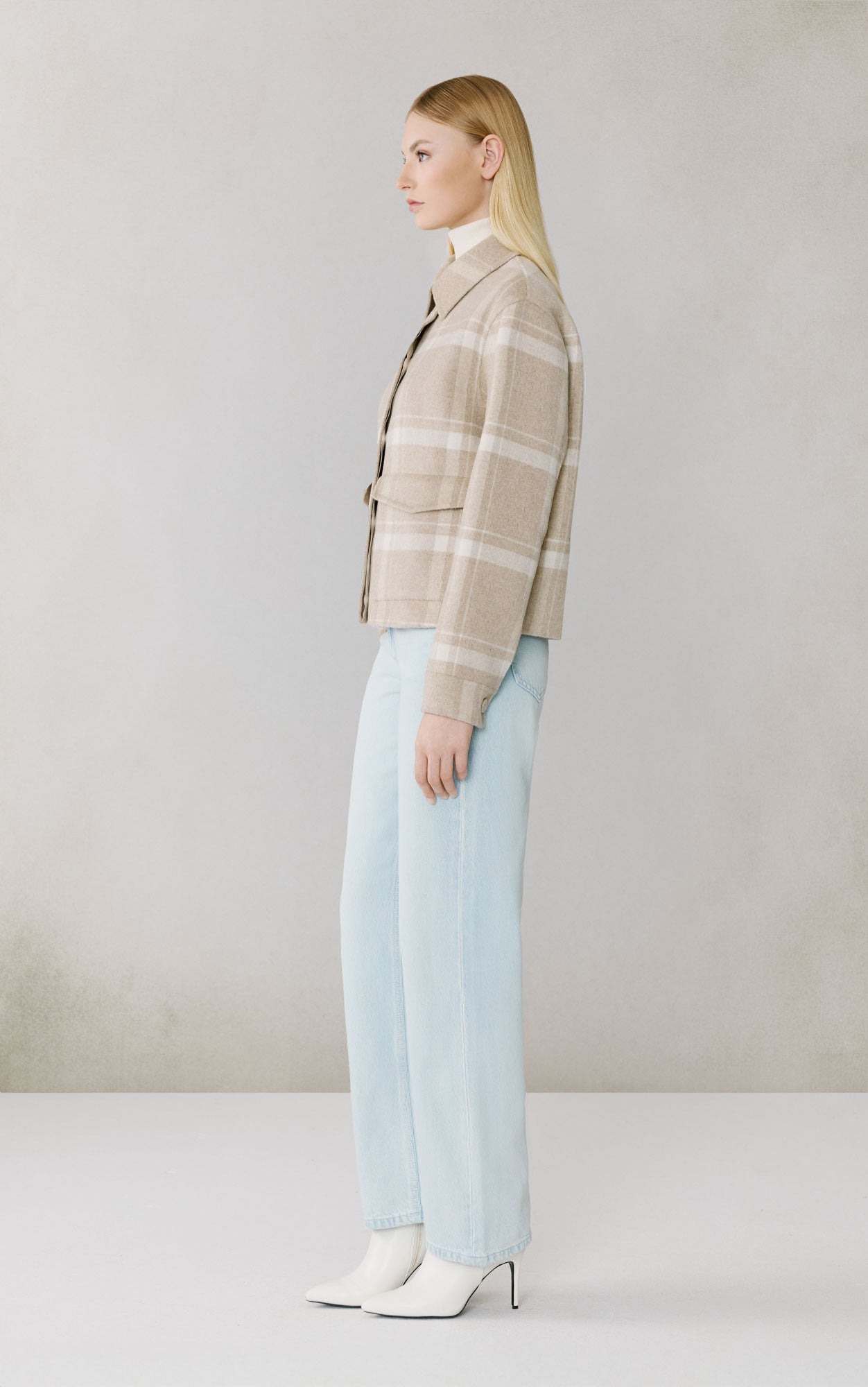 Audriana Double Face Wool Coat | Teak-Powder