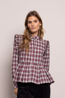 Aurelia Top | Tartan Plaid Turtledove