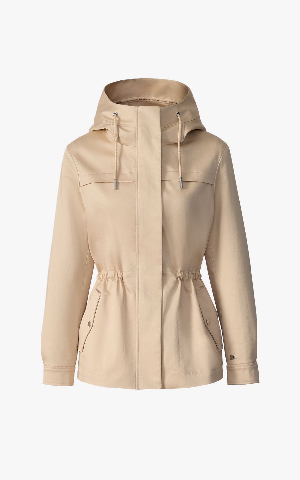 Avalynn Strech Cotton Utility Jacket | Almond