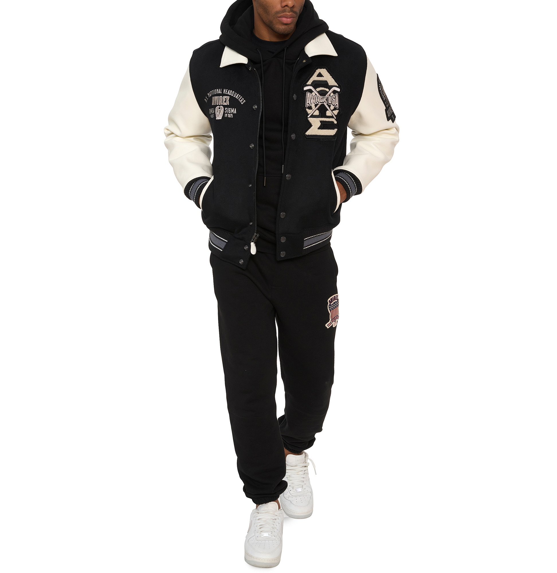 Omega Wool-Leather Jacket | Black