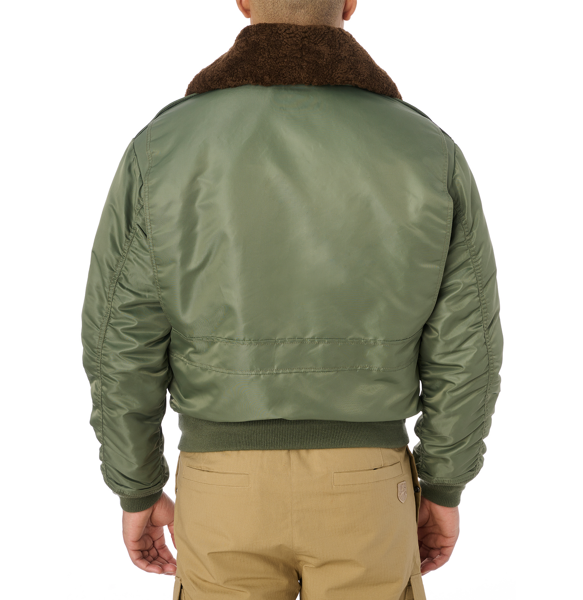 Sky Charmer B-15 Nylon Bomber Jacket | Flight Green