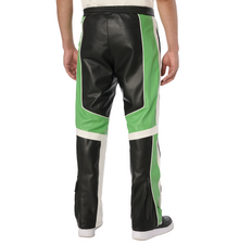 Leather Racing Pant | Lime Green