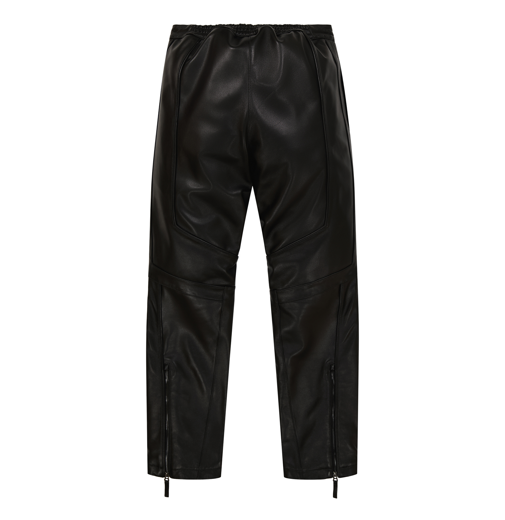 Black-Out Leather Racer Pant | Black