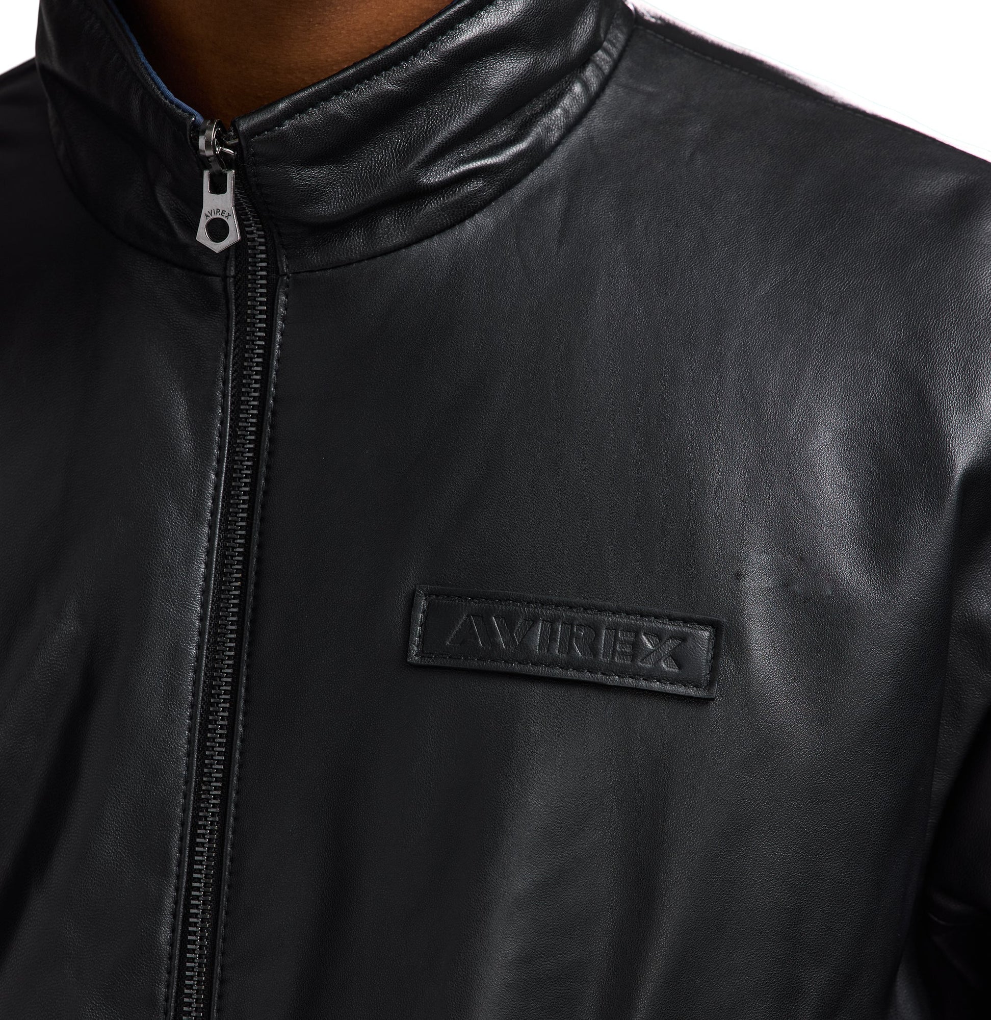 Reversible Nappa Leather Track Jacket | Black