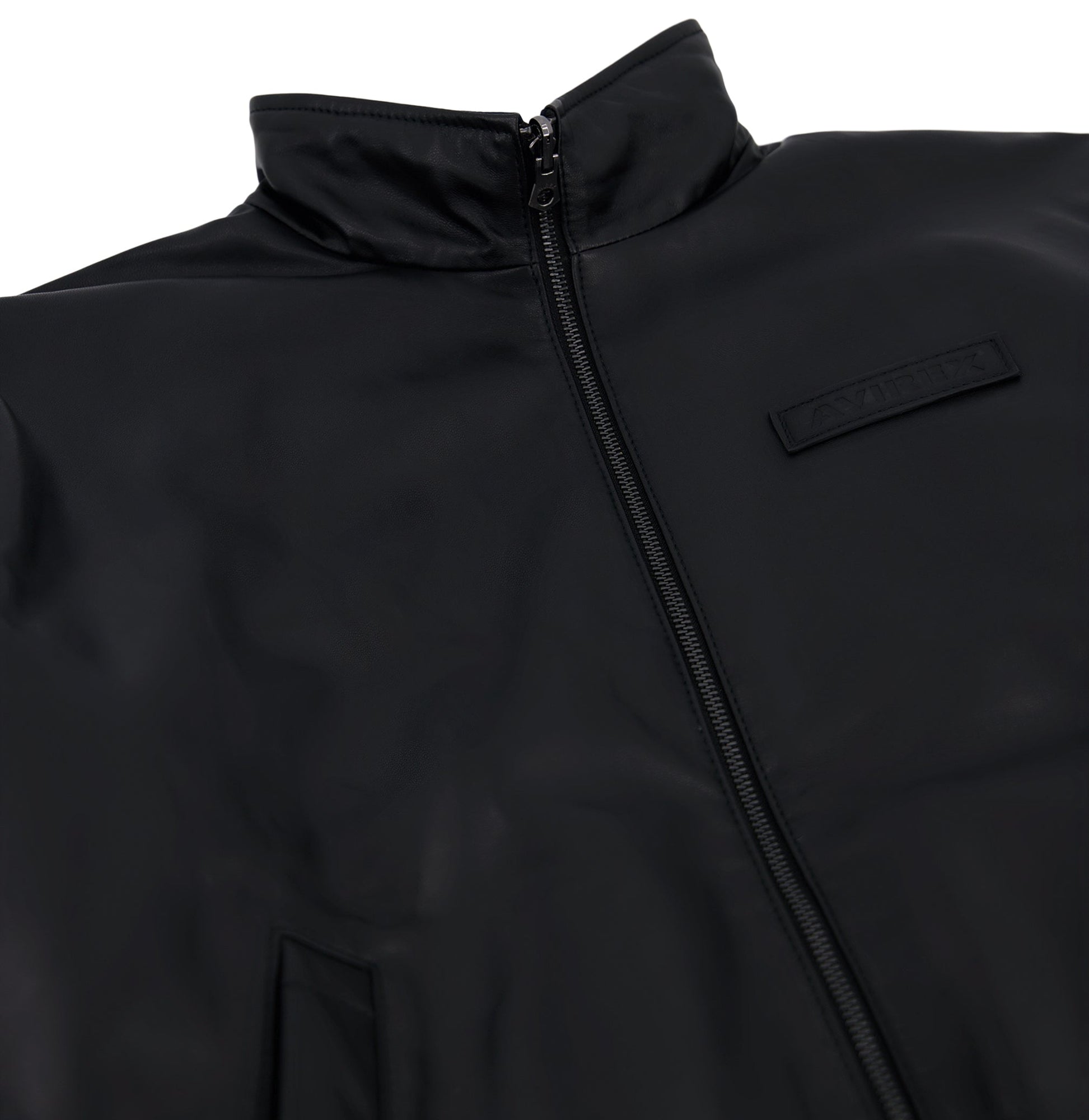 Reversible Nappa Leather Track Jacket | Black