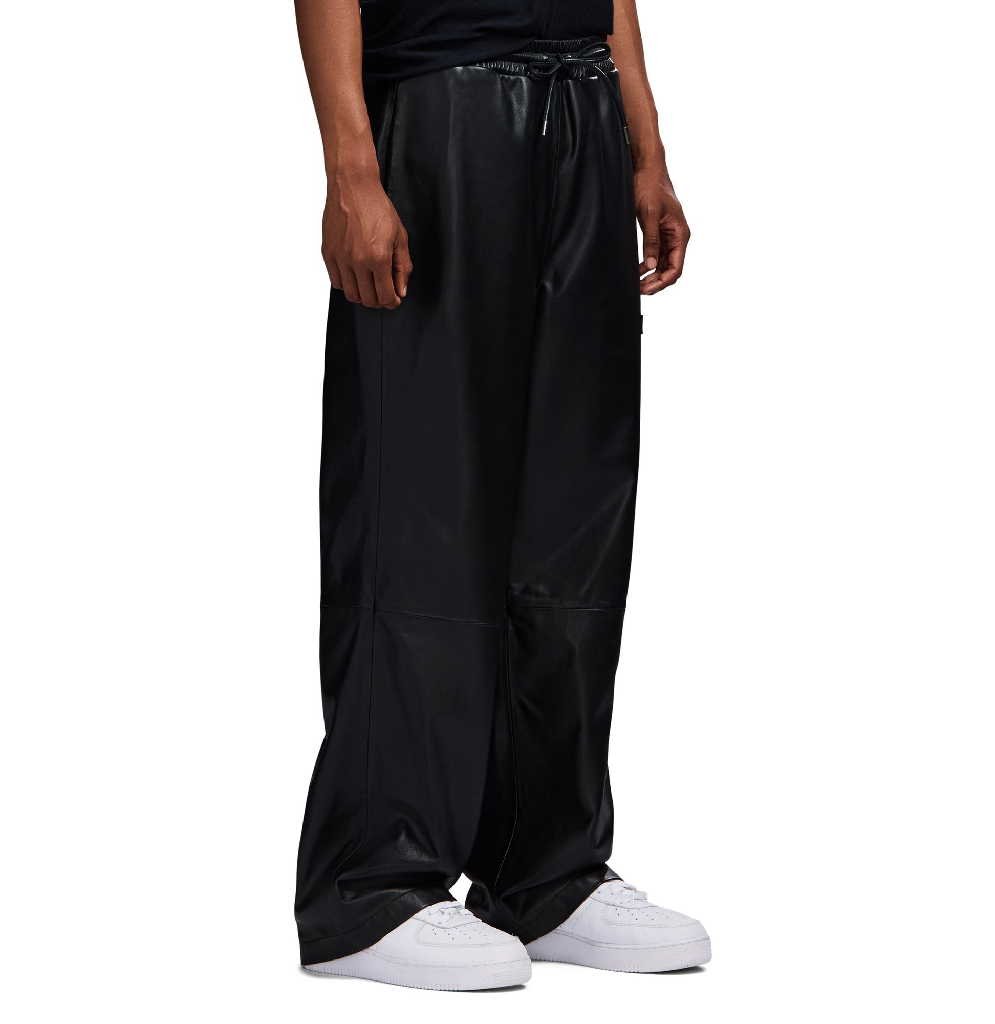 Nappa Leather Track Pant | Black