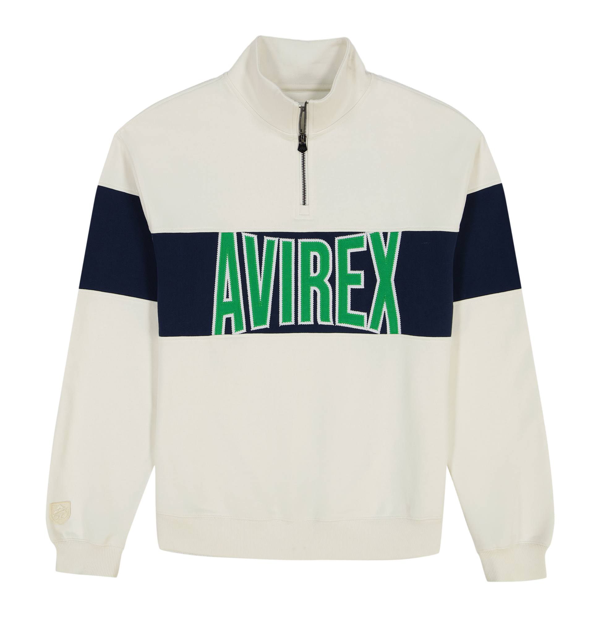 Mock Neck Sweatshirt | Ecru