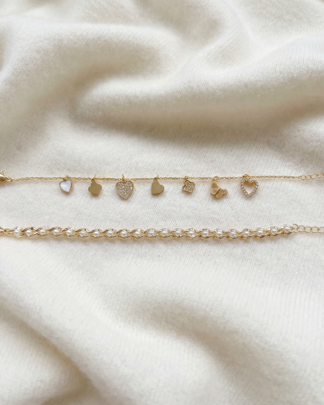 The Amor Bracelet Set | 18Kt Gold Plated Brass
