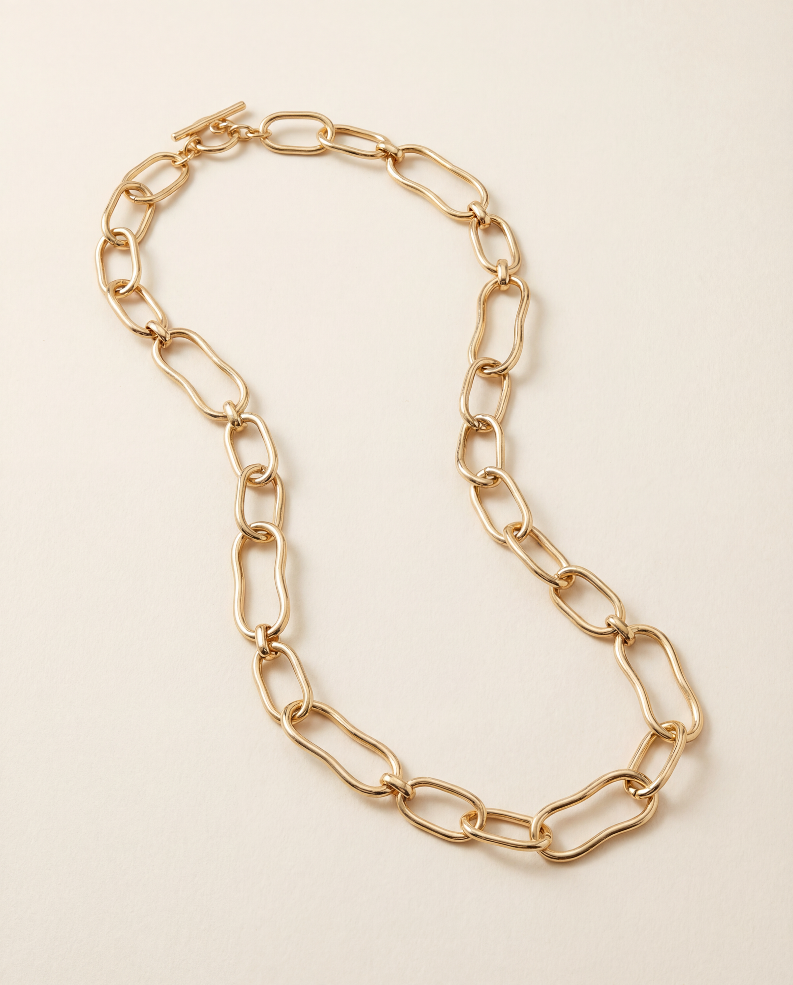 Oro Chain Toggle Necklace | 18K Gold Plated Brass