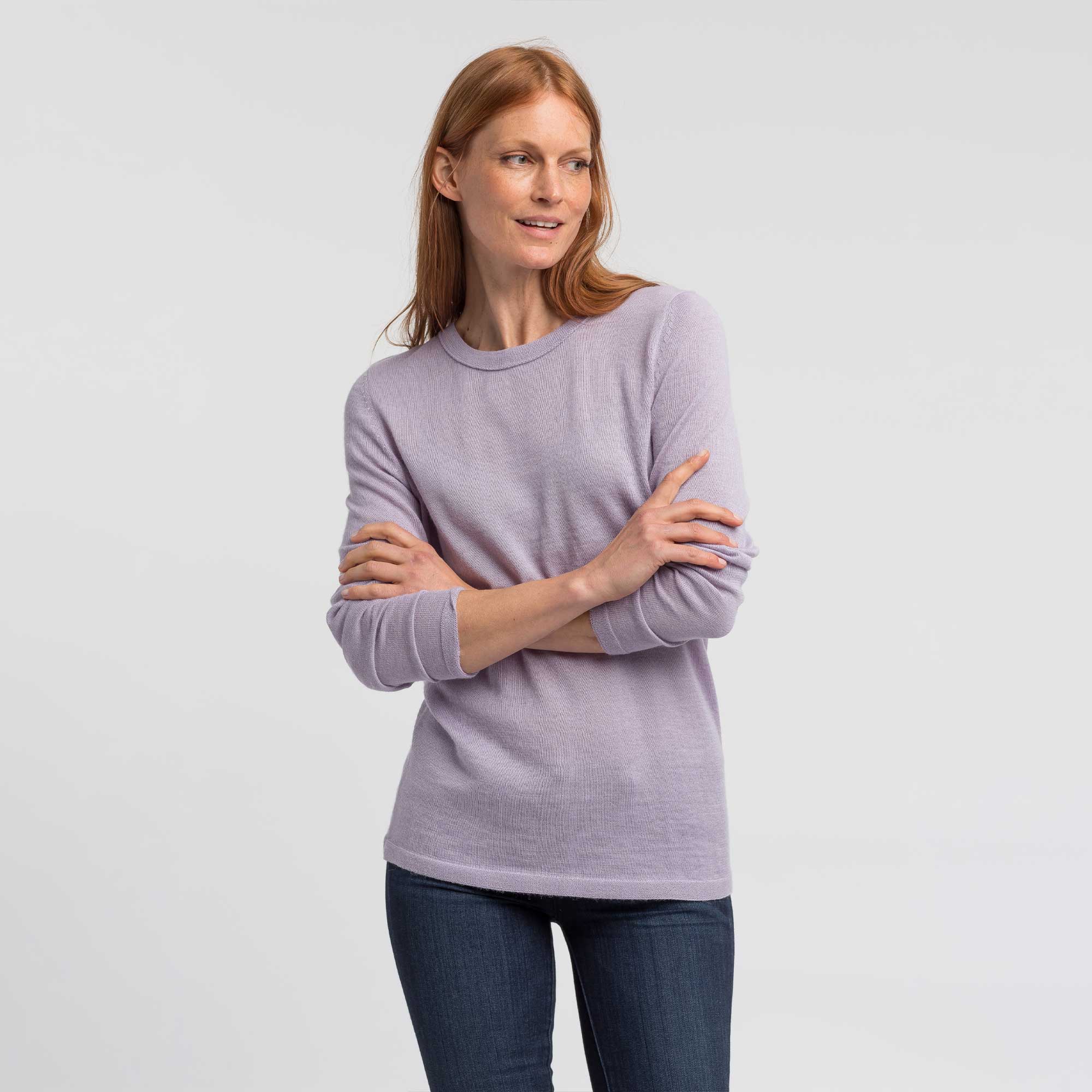 Womens | Crew Neck Sweater for Women | Lavender