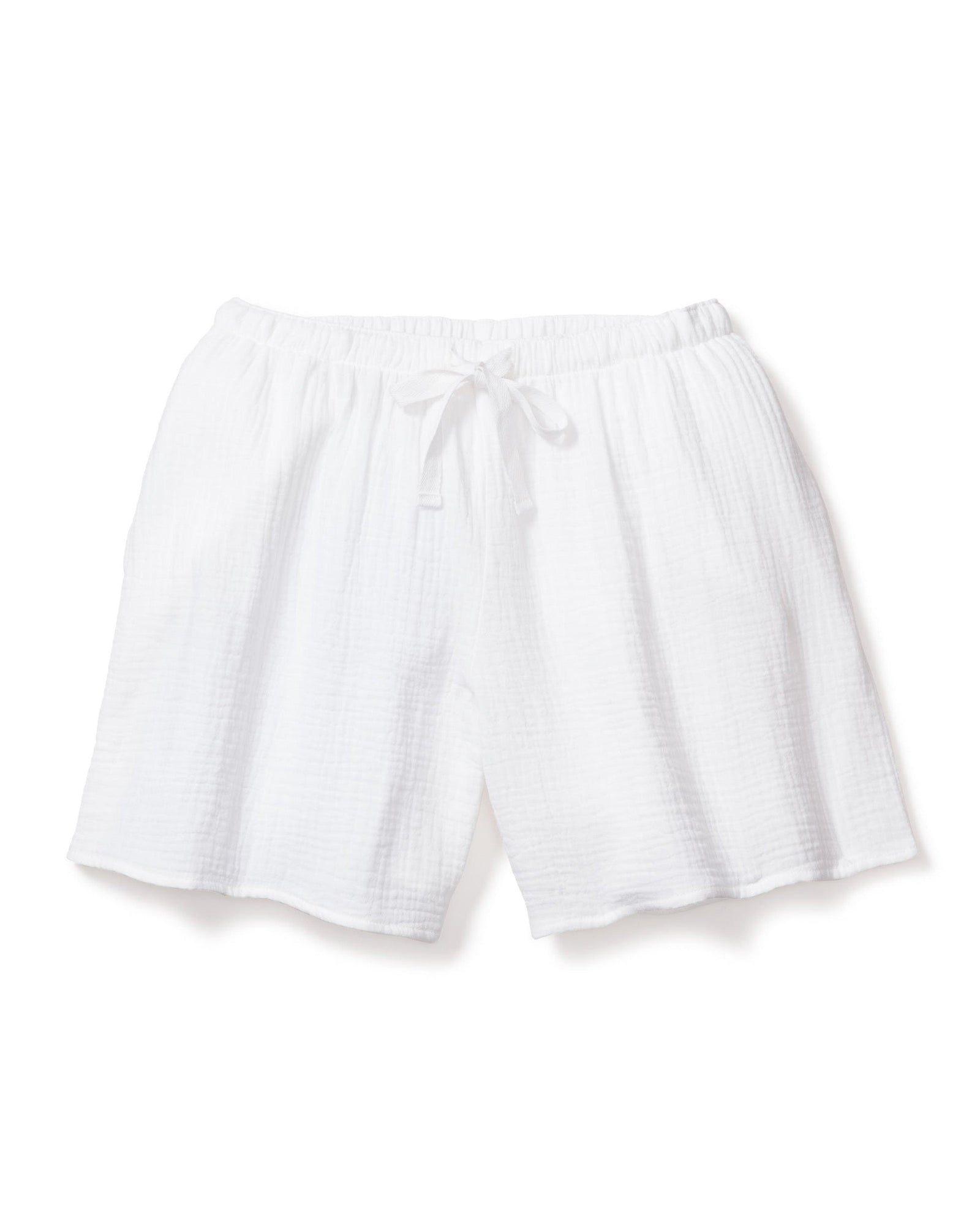 Womens | Gauze Drawstring Shorts | White
