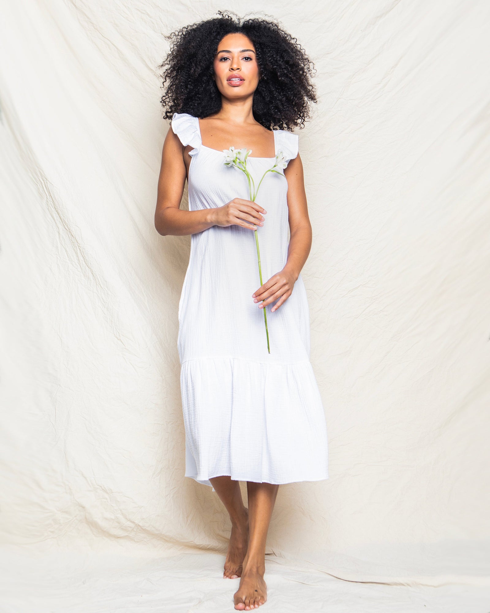 Women's Gauze Celeste Sundress | White