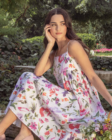 Women's Twill Serene Lounge Dress | Gardens of Giverny