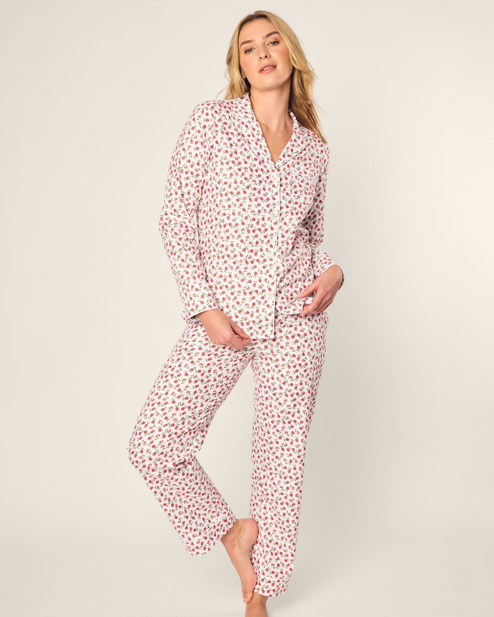 Womens | Twill Pajama Set | Petite Petals