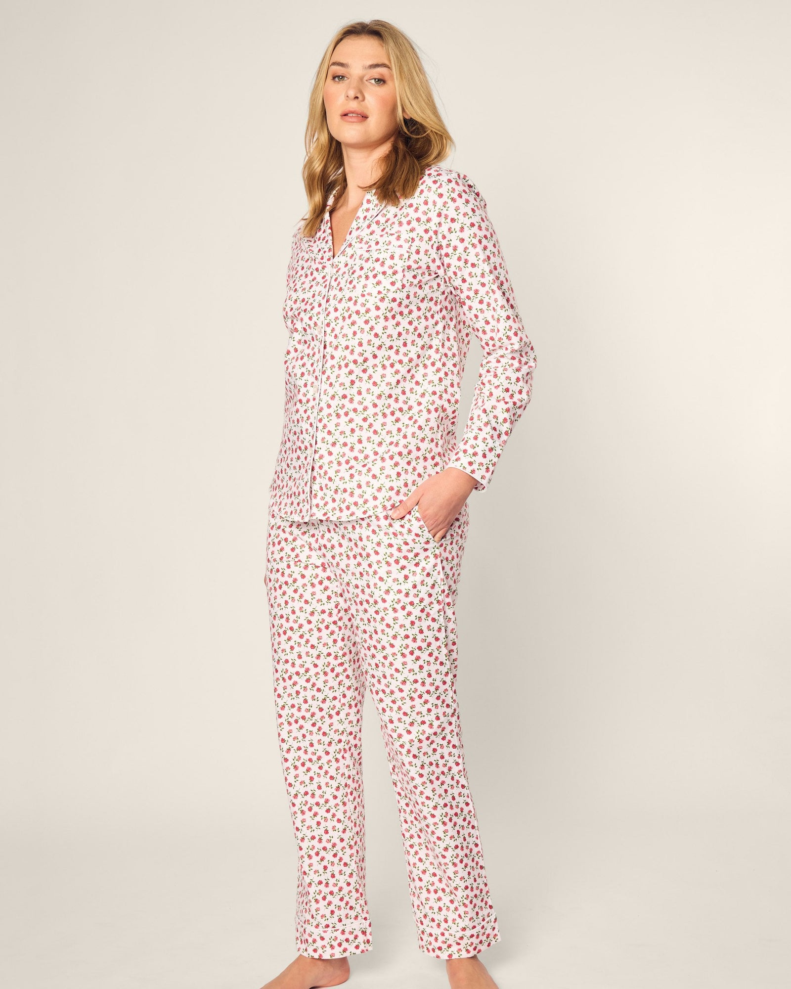 Womens | Twill Pajama Set | Petite Petals