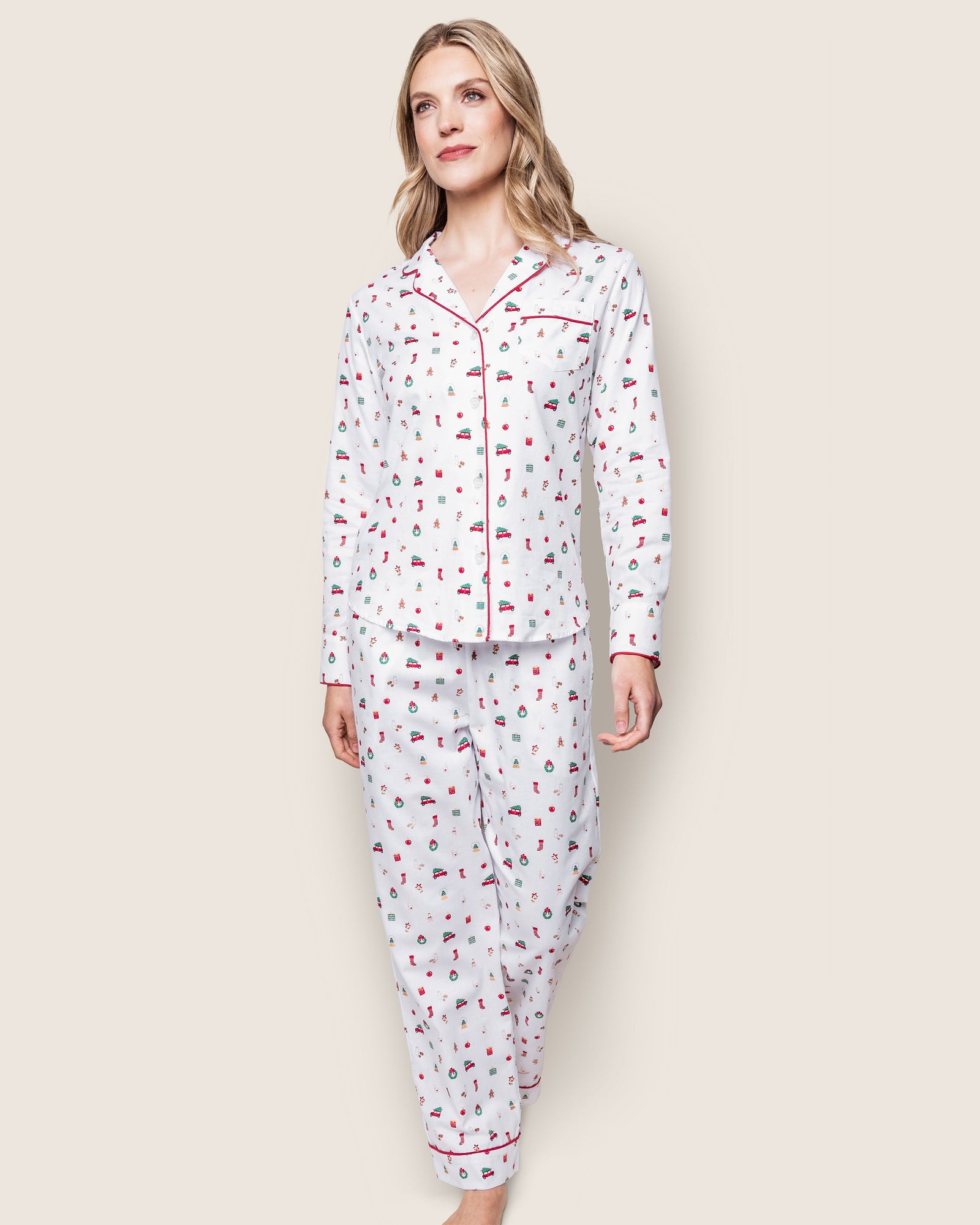 Womens | Twill Pajama Set | Winter Nostalgia