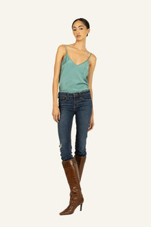 Adina Cami Top | Cyan Green