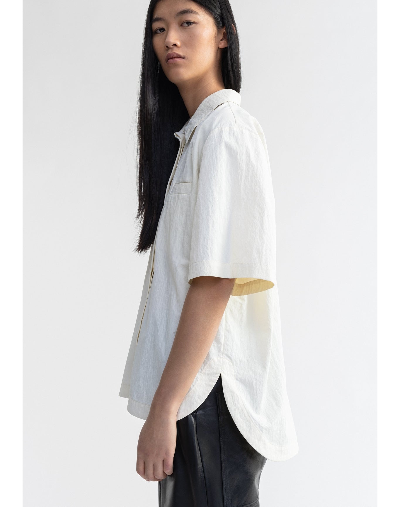 Adira | Short Sleeved Technical Shirt | Ivory
